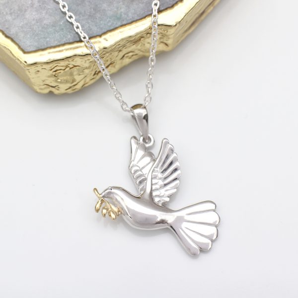 Personalised Sterling Silver Dove Necklace | Hurleyburley