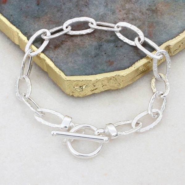 18ct Gold Plated Or Sterling Silver Link Chain Bracelet | Hurleyburley