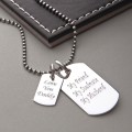 HBMN16Men's Sterling Silver Double Dog Tag Necklace