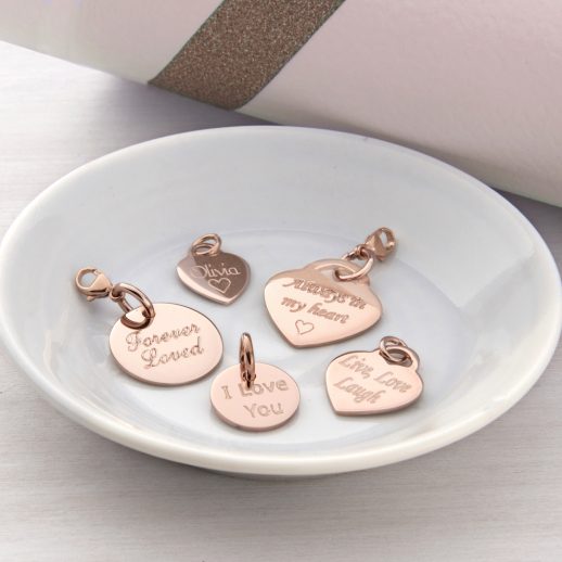 rose gold charms