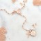 Personalised rose gold rosary necklace