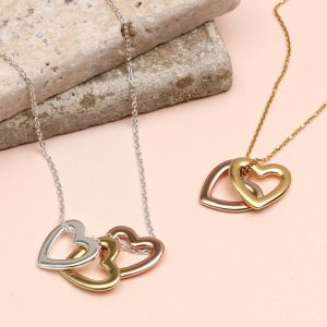 Precious metal personalised heart necklace