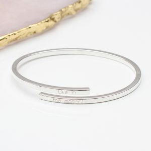 personalised sterling silver bangle