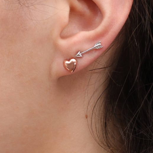 Rose Gold Love Knot Mobius Drop Earrings 14kt Rose Gold Anniversary Earrings Infinite Love Chainmaille Earrings