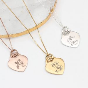 Personalised Heart Initial Necklace