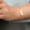 personalised gold christening bracelet