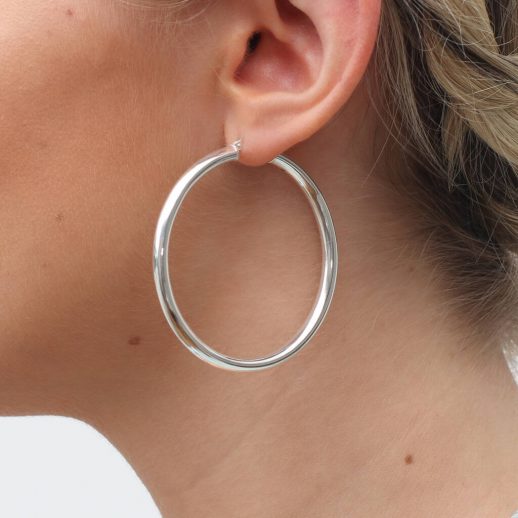 Extra Large Sterling Silver Hoop Earrings By Hurleyburley   notonthehighstreetcom