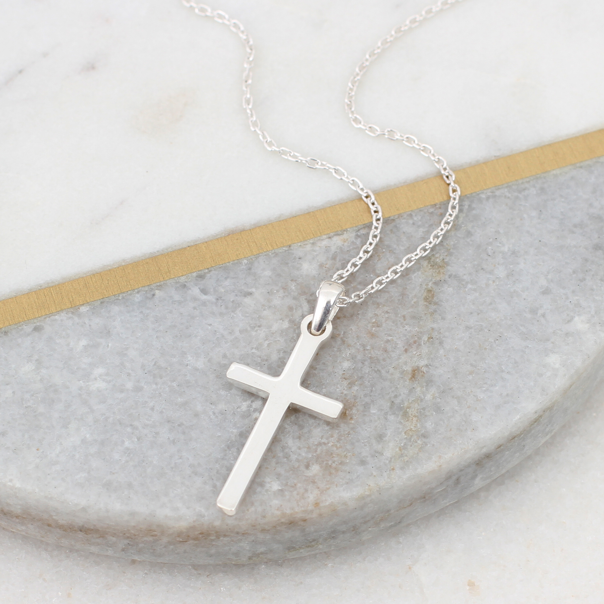 Catholic Cross Pendant Necklace for Men and Women Sterling Silver |  JewelryEva