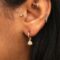 Opal drop earring
