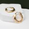 9CT GOLD MULTI FACETED POLISHED CREOLE HOOP EARRINGS