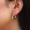 9ct gold u shape hoop earrings