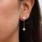 9ct gold van cleef drop clover earrings