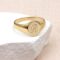 9ct gold personalised oval signet ring