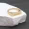 9ct gold rectangular bar signet ring
