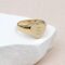 9ct solid gold ladies engraved heart signet ring