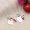 Peersonalised heart charm and christmas charm necklace