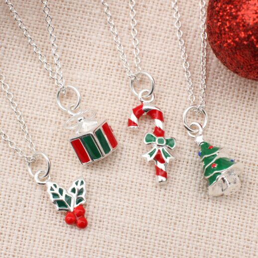 christmas charm and pendant necklaces