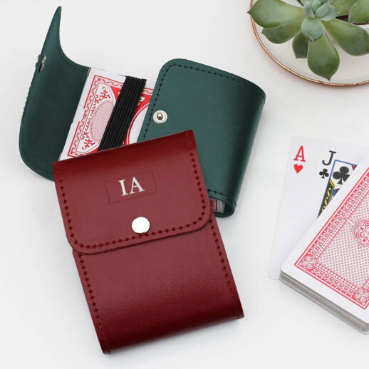 HBL45 recycled personalised-leather-playing-card-holder