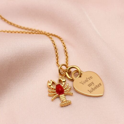 you're my lobster personalised necklace