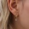 solid gold Cz huggie hoop earrings